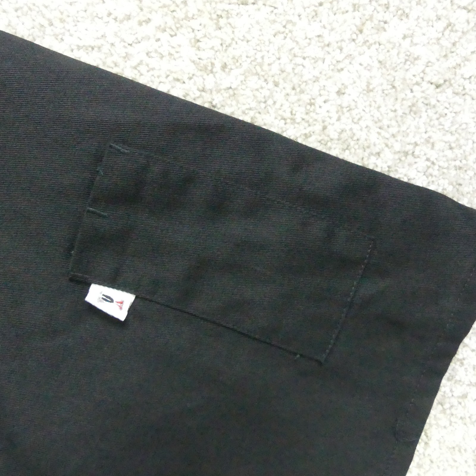 Uncommon Theads Chef Coat Unisex Large Black Short Sleeve 0415