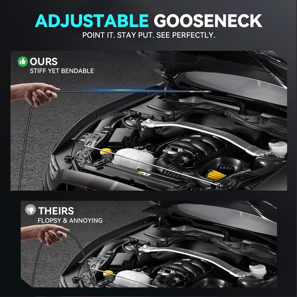 SALE! Ralcam Two-Way 210° Inspection Borescope Endoscope Camera 3.3ft Semi Rigid