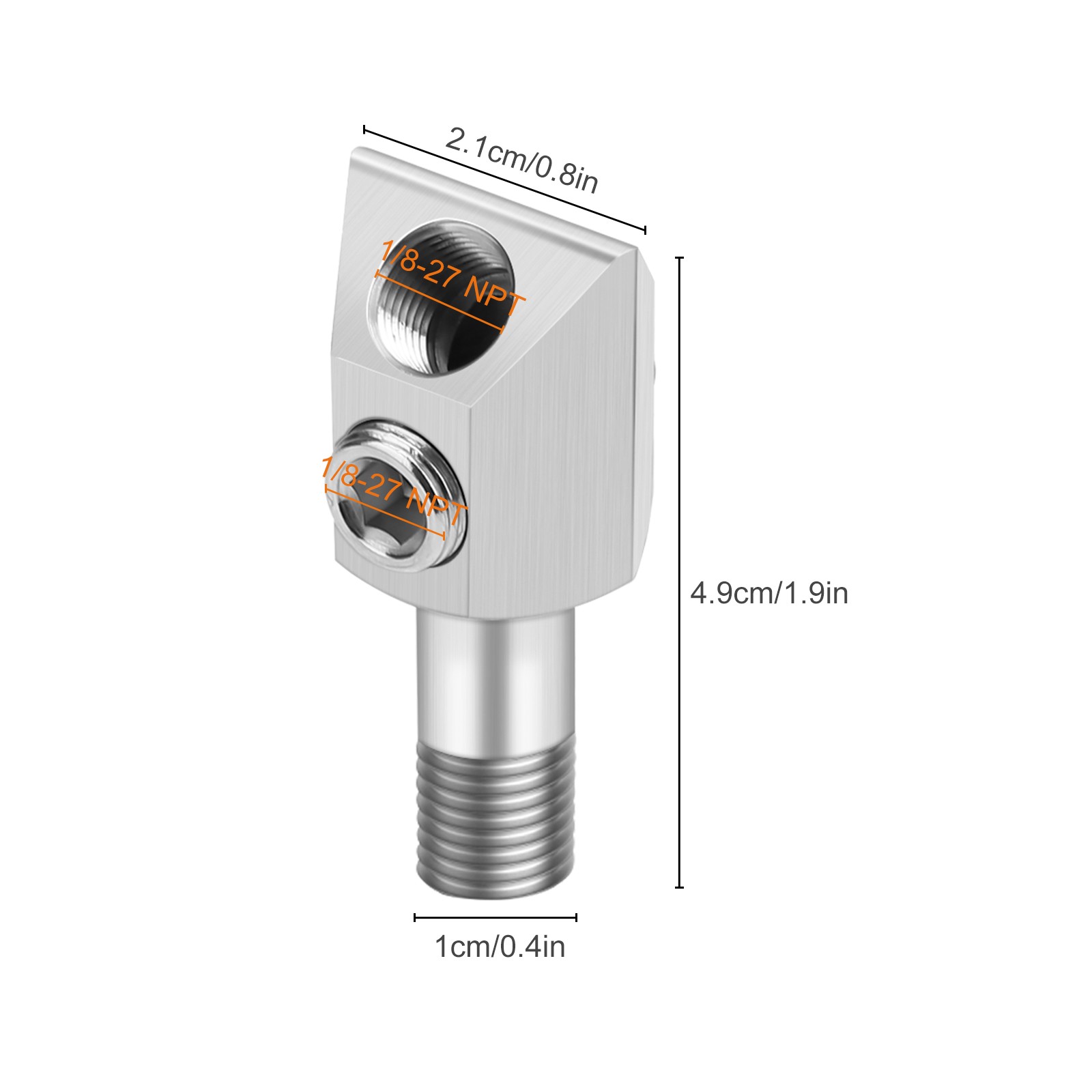 1/8" NPT Oil Pressure Sensor Tee port Thread Adapter for GM/Chevy 305/350 Engine