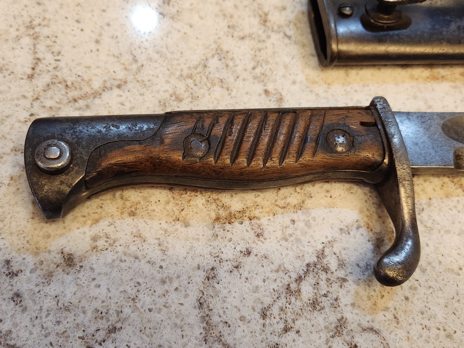 Original WWI German Butcher Blade Bayonet With Sheath (A-G Duisburg)