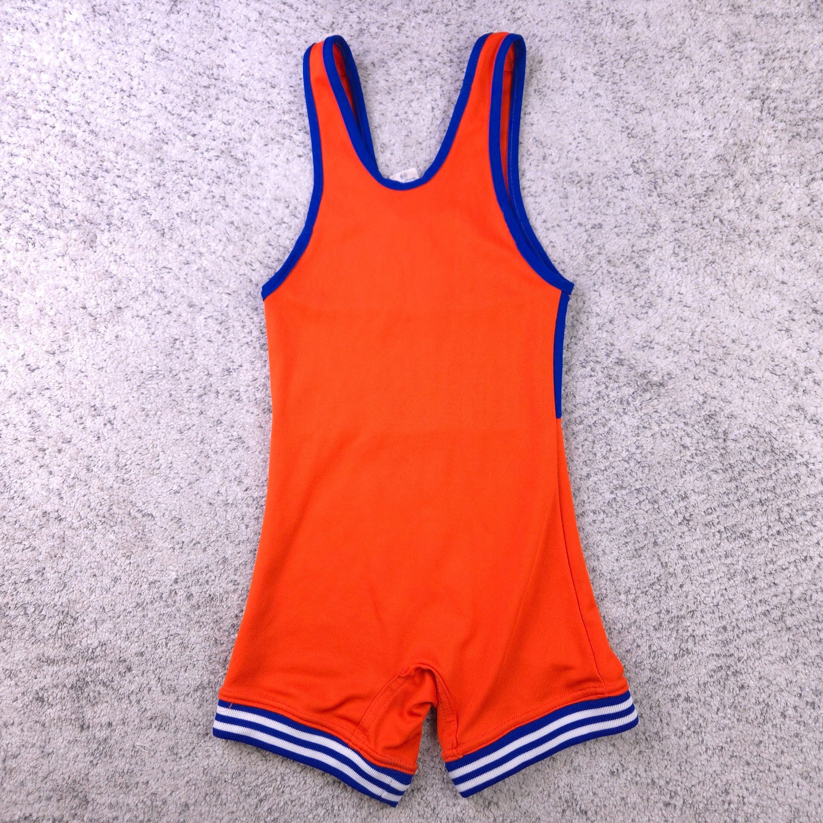 VTG Cliff Keen Wrestling Singlet Mens XS Orange Blue Vintage Made In USA