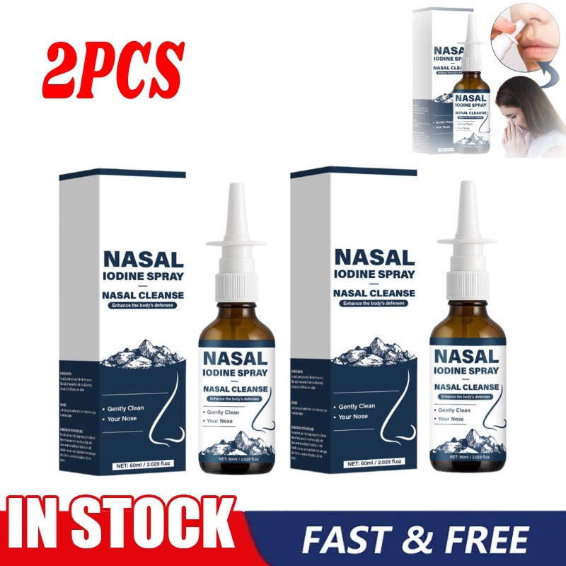 2X Iodine Nasal Spray,Nasal Iodine – NasalsCleanse Refreshes Your NasalsPassages