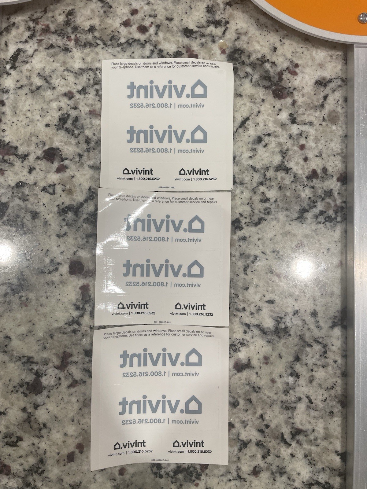 2 - VIVINT. Reflective Security Yard Sign w. 12 Decals *** BRAND NEW ***