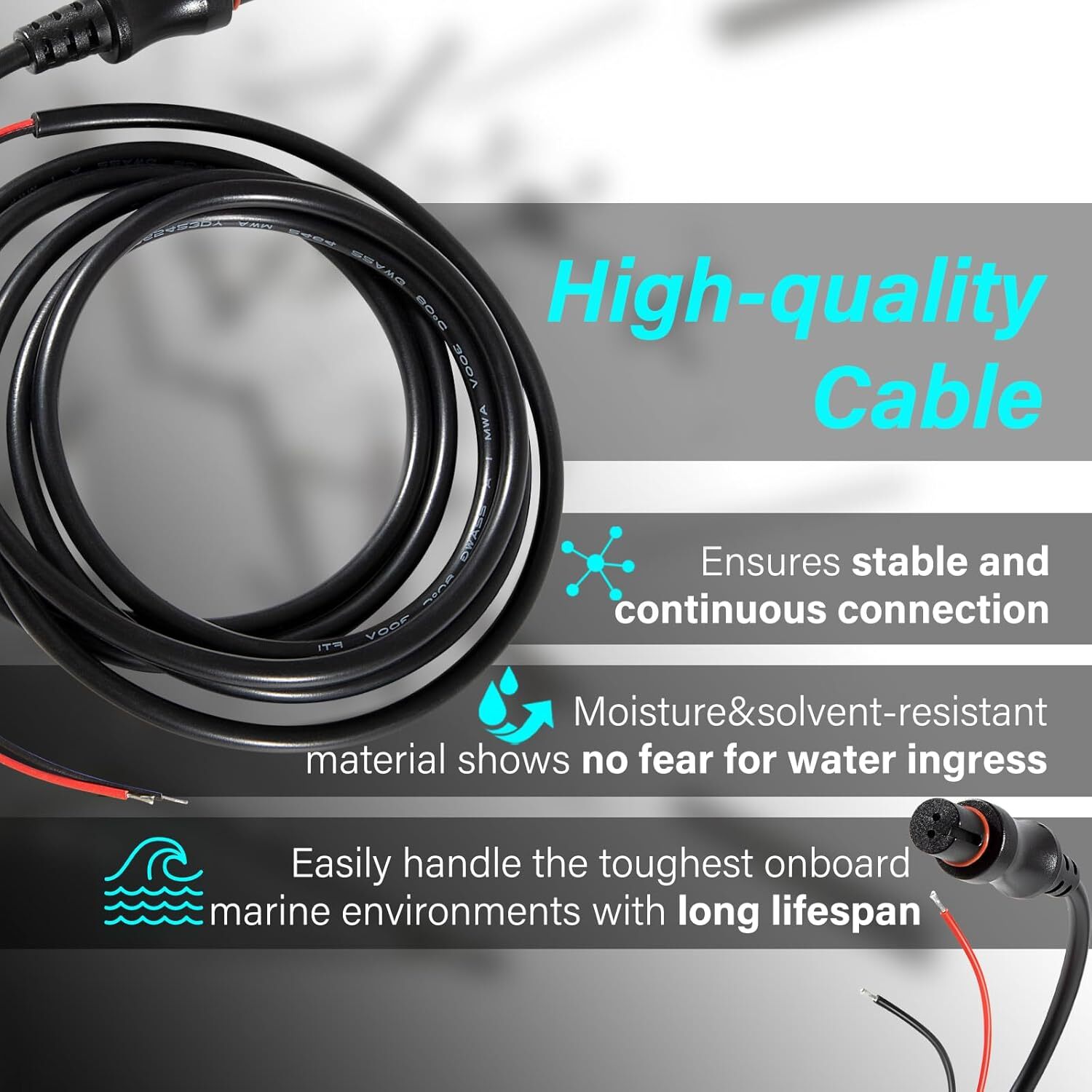 000-14172-001 Hook2 Power Cable Replace for Lowrance HOOK Models 5" 7" 9" 12"