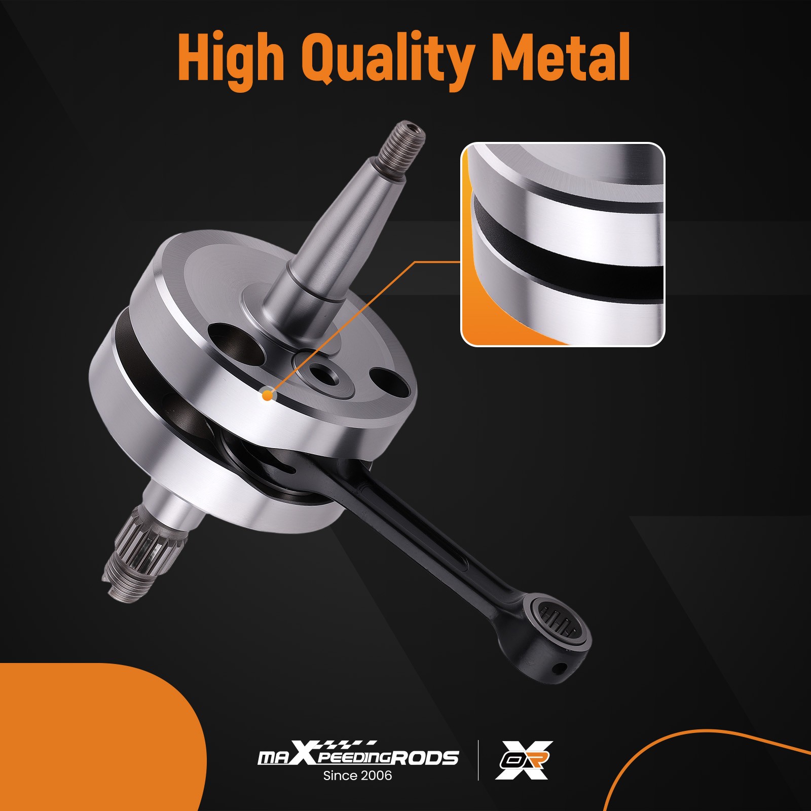 Crankshaft Assembly For Suzuki RM85/RM85L 2002-2023 12200-03B20 Crank Steel