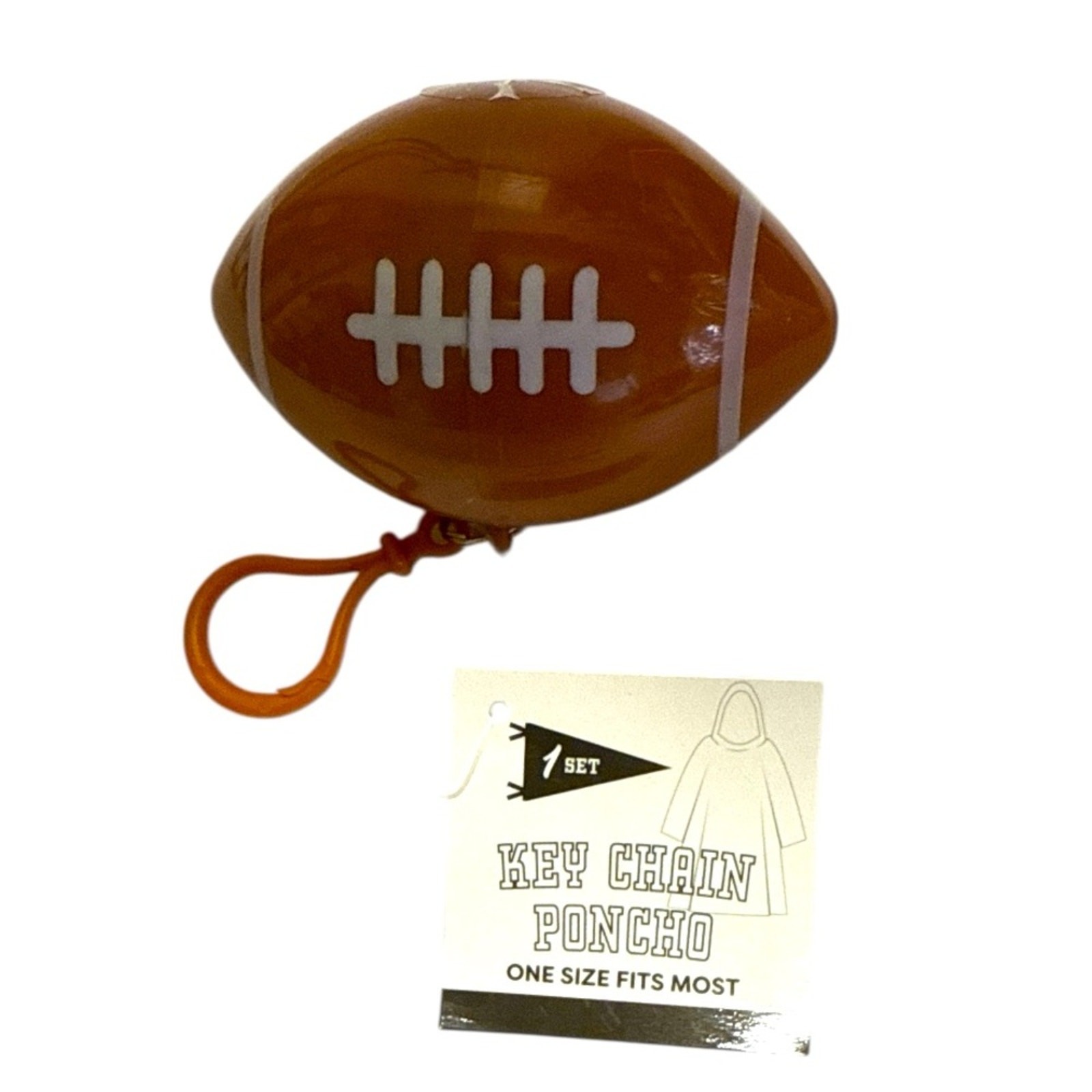 Football Key Chain Clip Poncho - Brown New with tags gift unisex Target