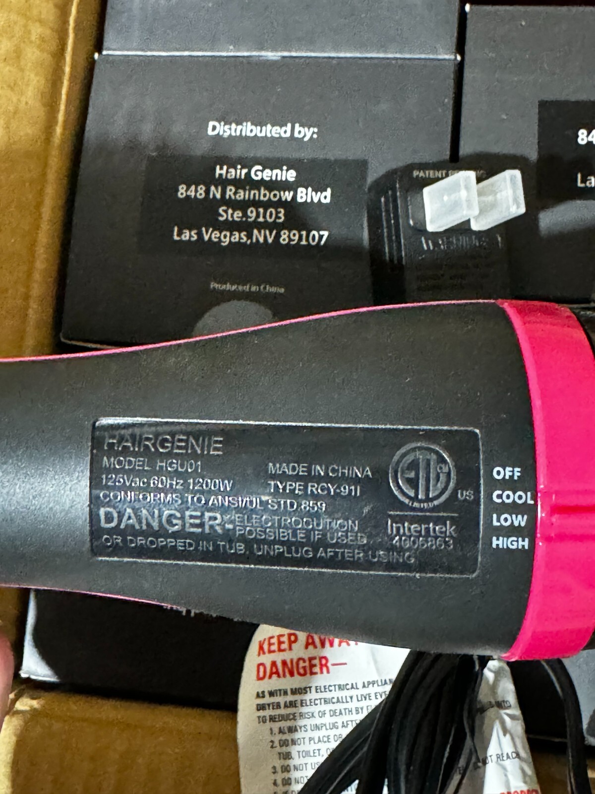 Hair Dryer Brush HairGenie - 4-in-1 Blow Dryer & Volumizing Styler for All Hair