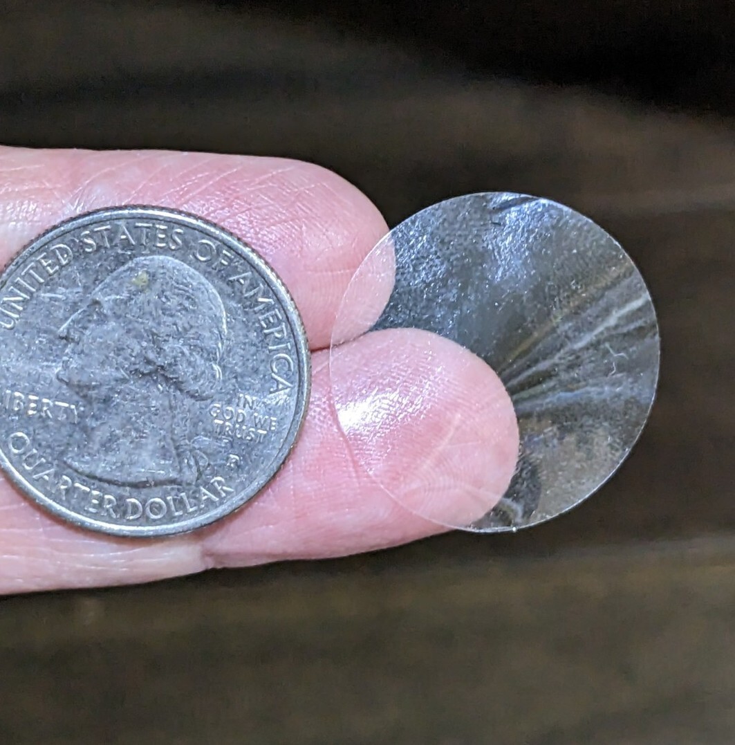 100 pcs Clear Transparent Retail Package Seals 1 INCH round Circle Seal Sticker