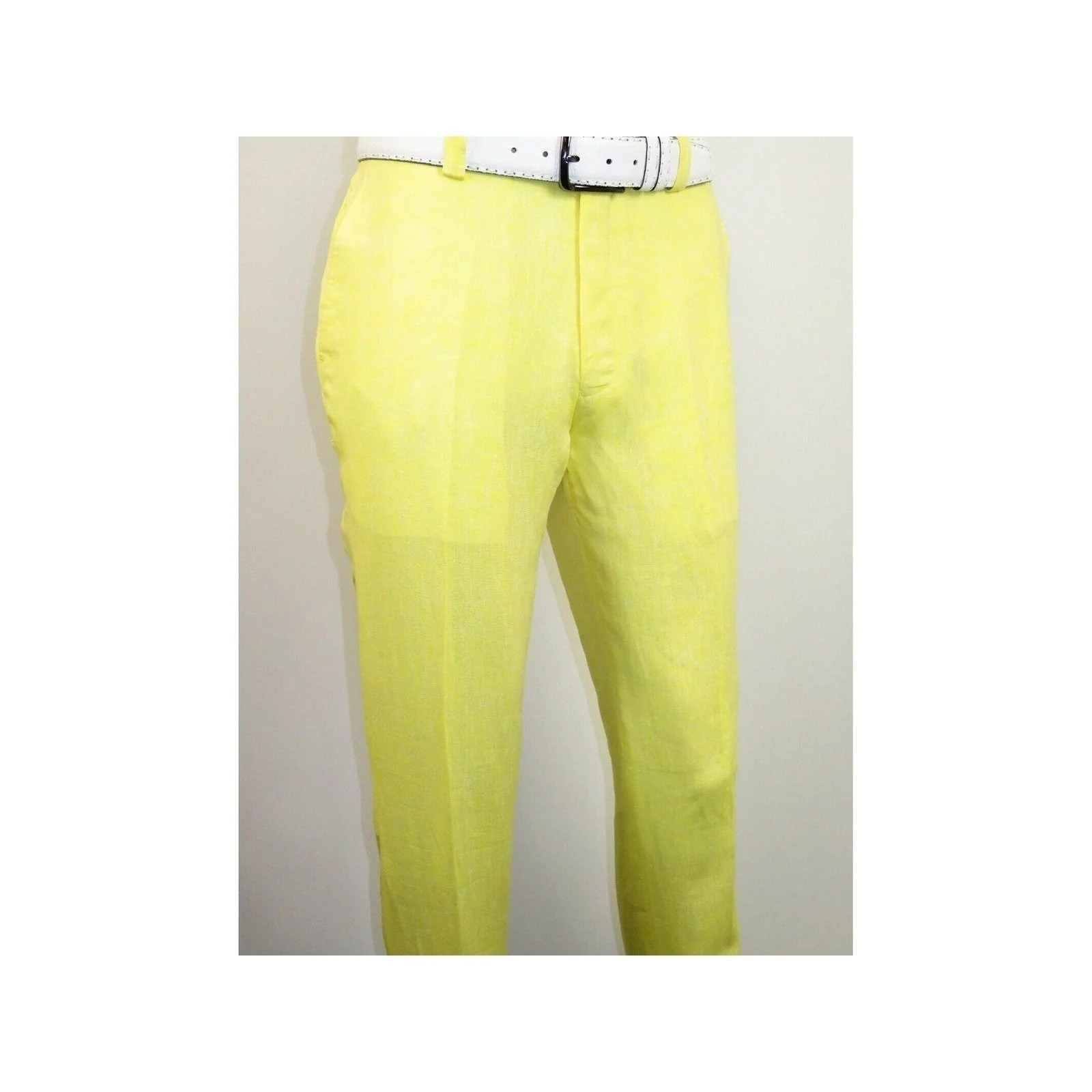 Men Premium 100% Linen Cocktail Suit by INSERCH Breathable and cool SU880 Yellow