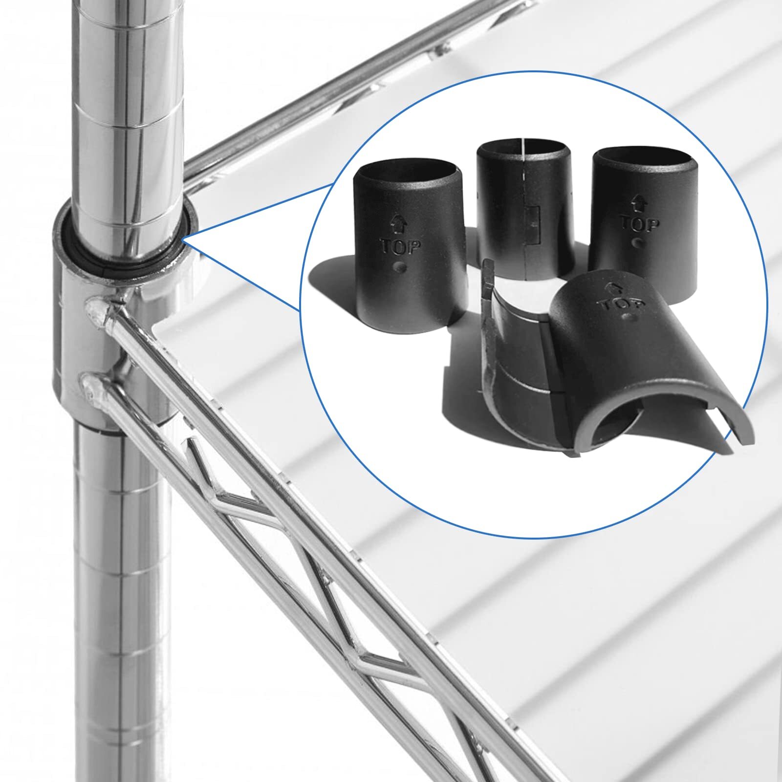 28 Pack Plastic Metal Shelf Clips Shelving Sleeves Replacements (14 Pairs)