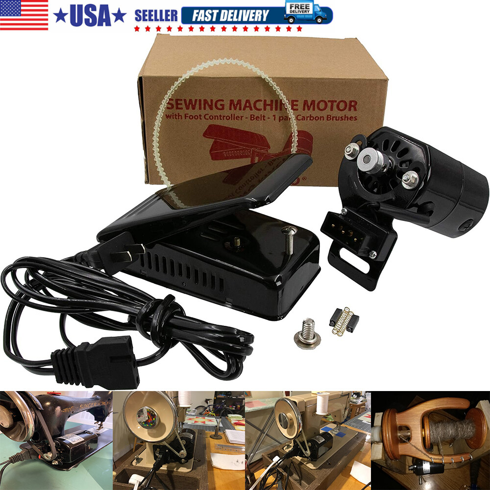1.0 AMPS HOME SEWING MACHINE MOTOR & PEDAL SINGER HA1 15 66 99K 100 WATTS BLACK