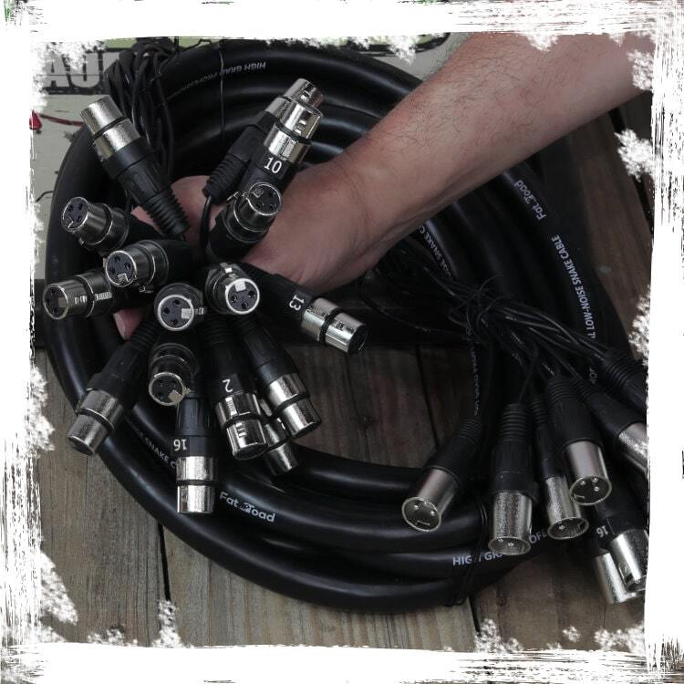 XLR Snake Cable Patch - 8 Channel 20ft Pro Audio Mic Cord Mixer Sound Stage PA