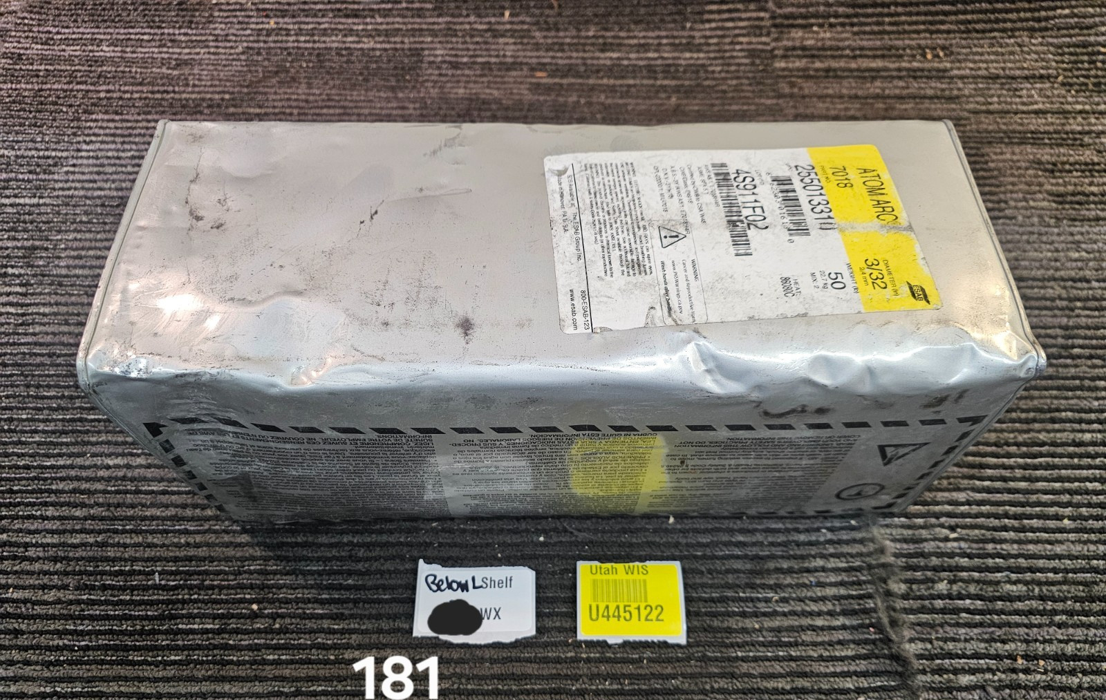 ESAB 255013310 ATOM ARC 7018 3/32in x 14in, 50 lb Stick Electrode Carbon Steel