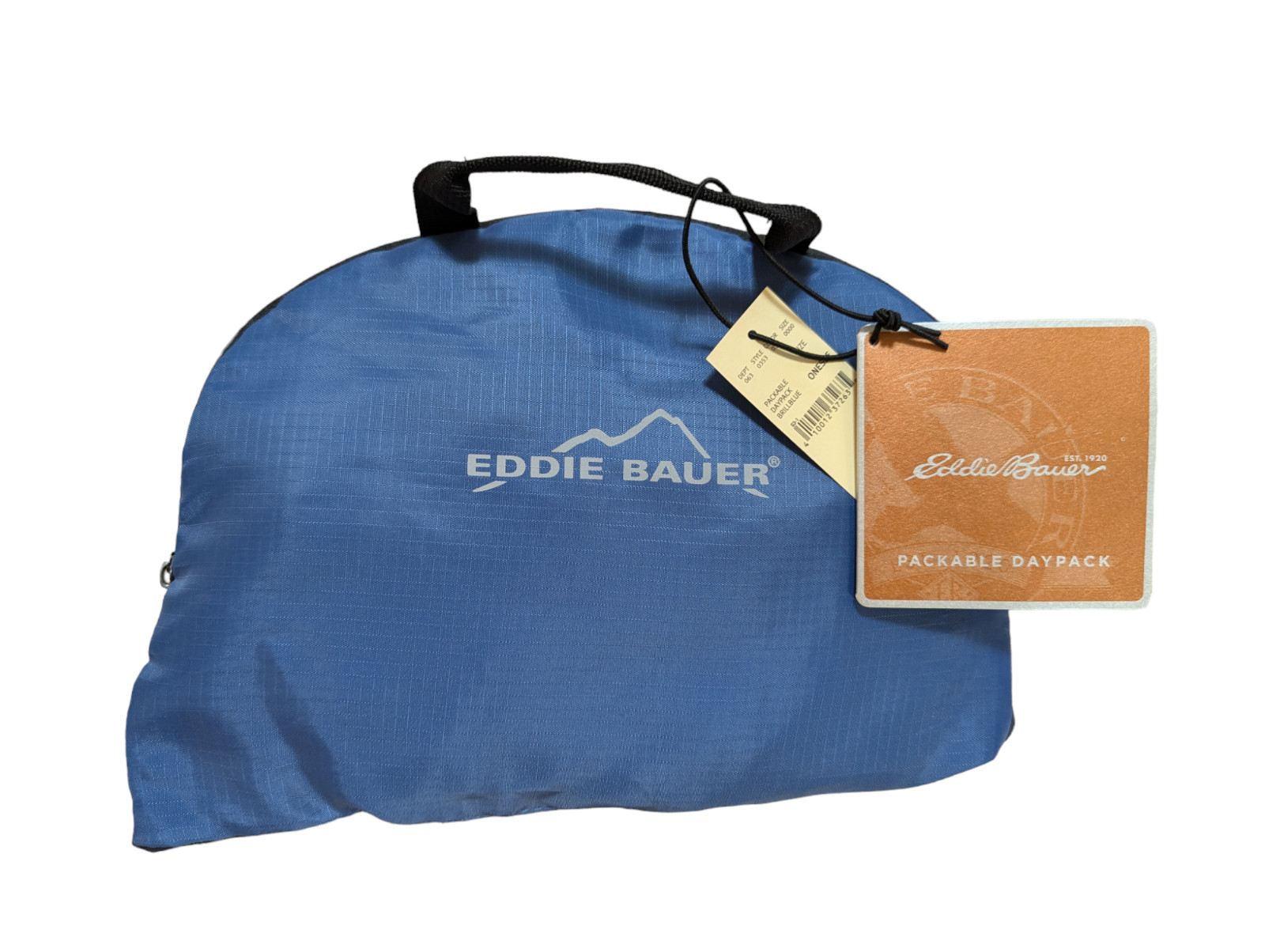 Eddie Bauer Packable Daypack Brill Blue Backpack Adventure Hiking Travel NEW