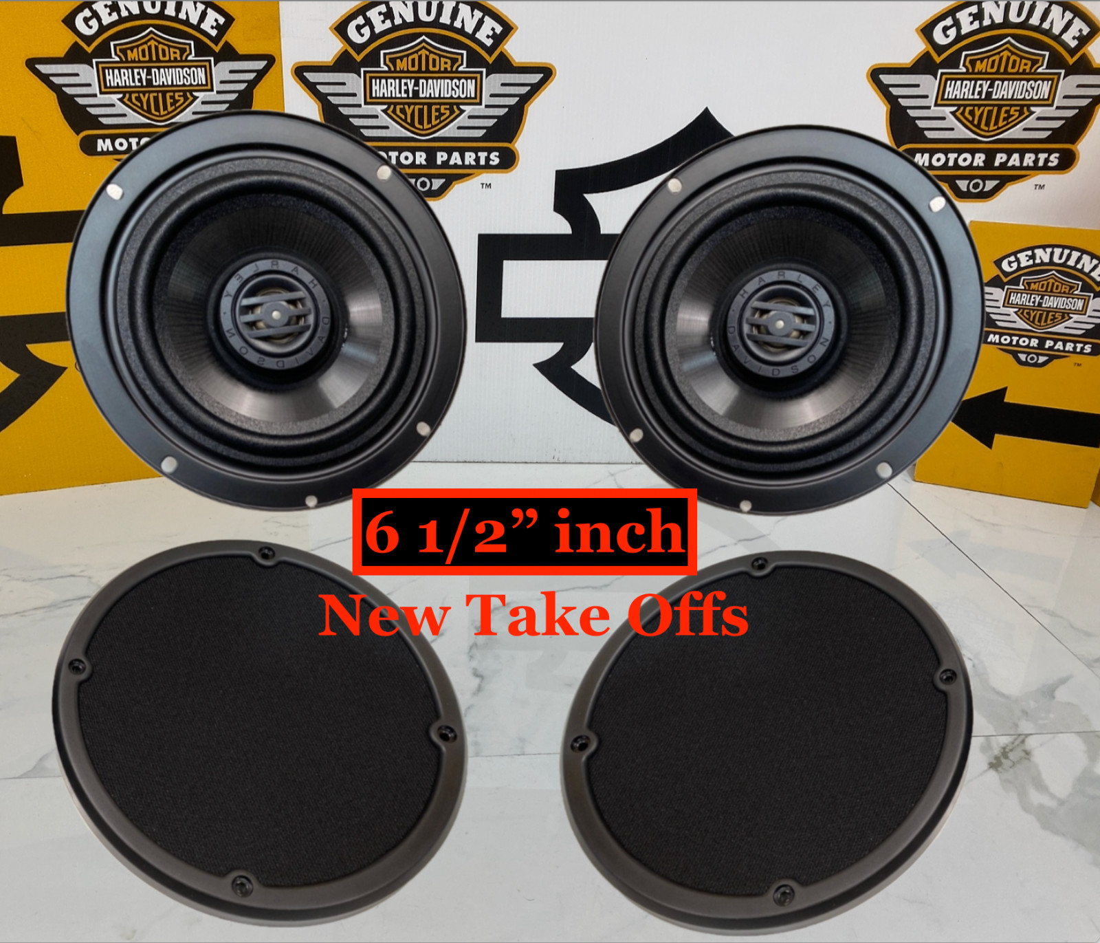 OEM 14-25 Harley Touring OEM Fairing Speaker Set And Grills Pair Take-off