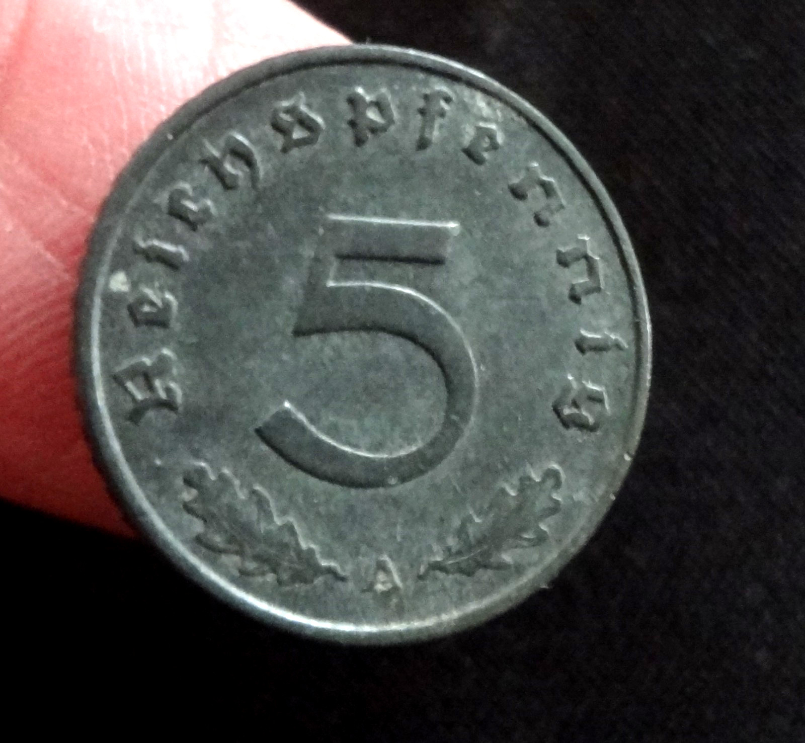 WWII German Third Reich Nazi Coin 1940-A 5 Reichspfennig