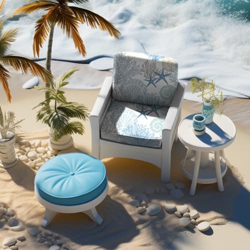 8 Pcs Summer Sofa Cushion Cover Patio Stretch Beach Outdoort Cushions Sea
