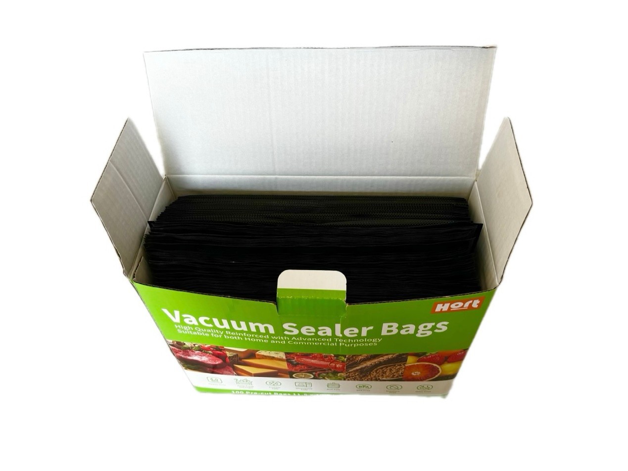500 PC Vacuum Sealer Bags 11.5x19.5 11.5x20 Black&Clear Free Shipping