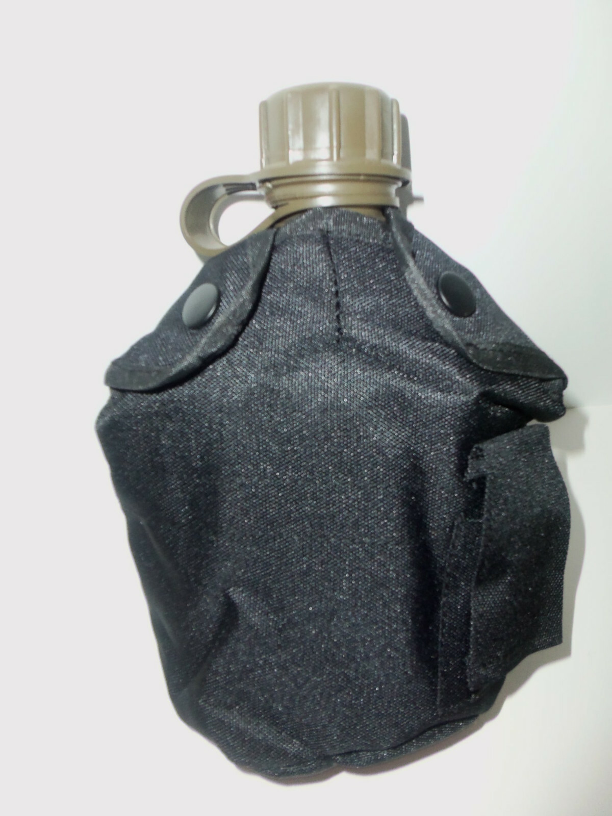 NEW Tactical Military 1qt Canteen COVER with Alice Clips and Side Pouch BLACK