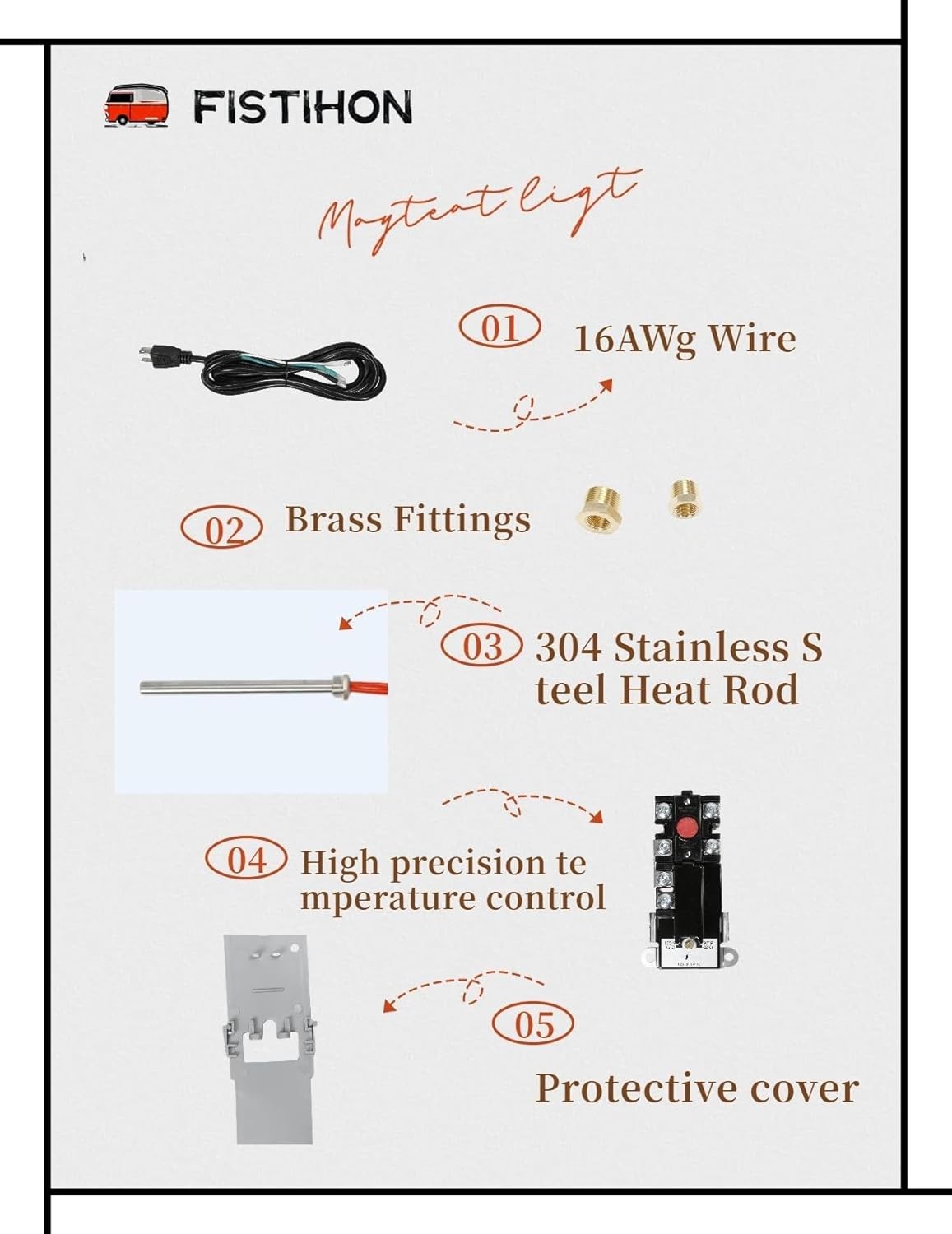 RV Water Heater Electric Conversion,6Gal,Converts LP Gas Water Heater to 120V El