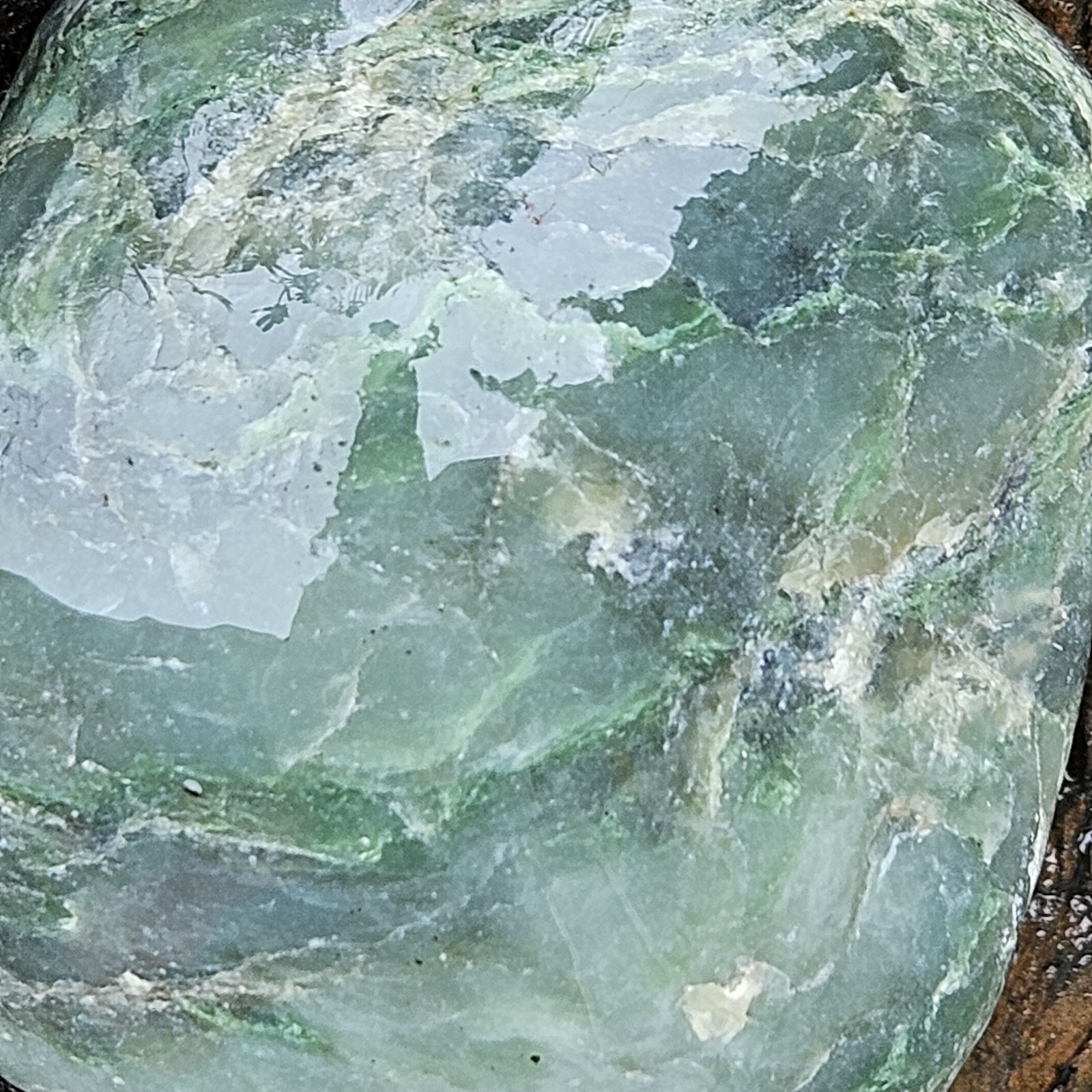 Nephrite Transluscent Jade Rough Jade Cove Willow Creek California 329 Grams