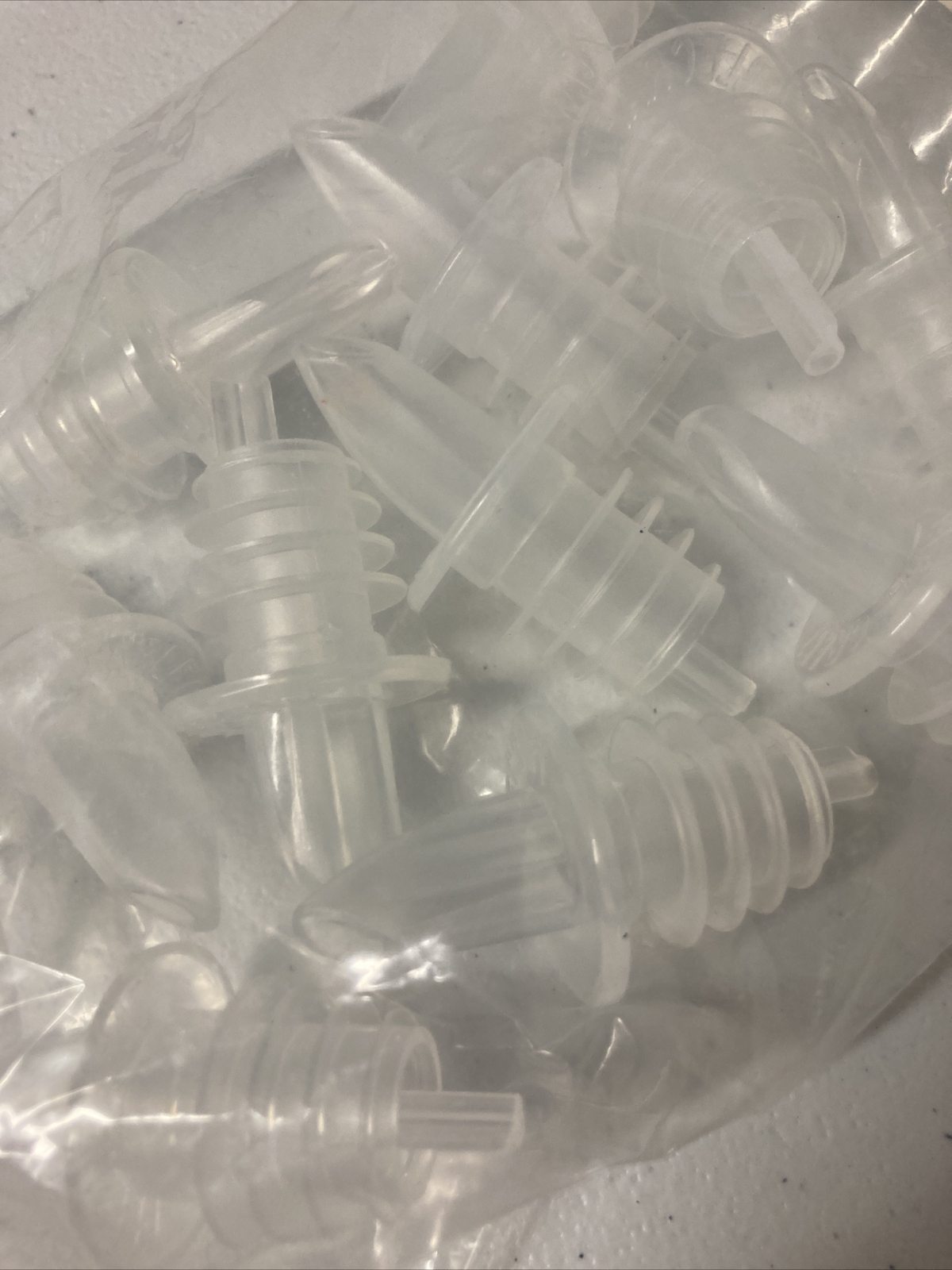 2 Packs of 12 Clear Free-Flow Liquor Pourer Bottle Pour Spouts 24 CT Tablecraft