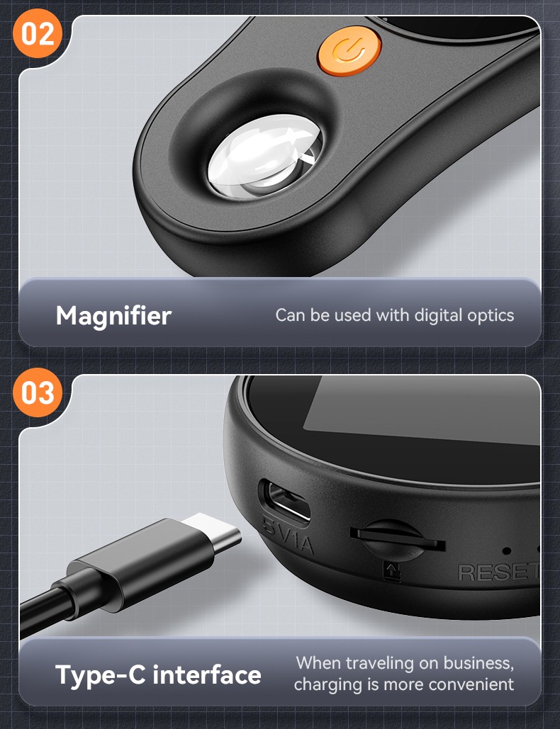 500X Digital Microscope 1080P 2.0inch Video Coin Microscop with Magnifying Glass