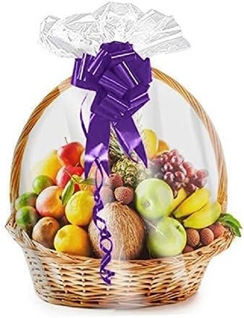 5 Pack 32x40 Inch Extra Large Clear Cello Shrink Wrap Bags for Gift Baskets