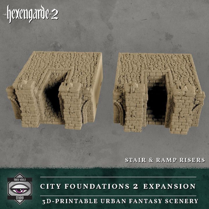Hexengarde City Foundations COMPLETE RISER TILES Mordheim Trench Crusade Terrain