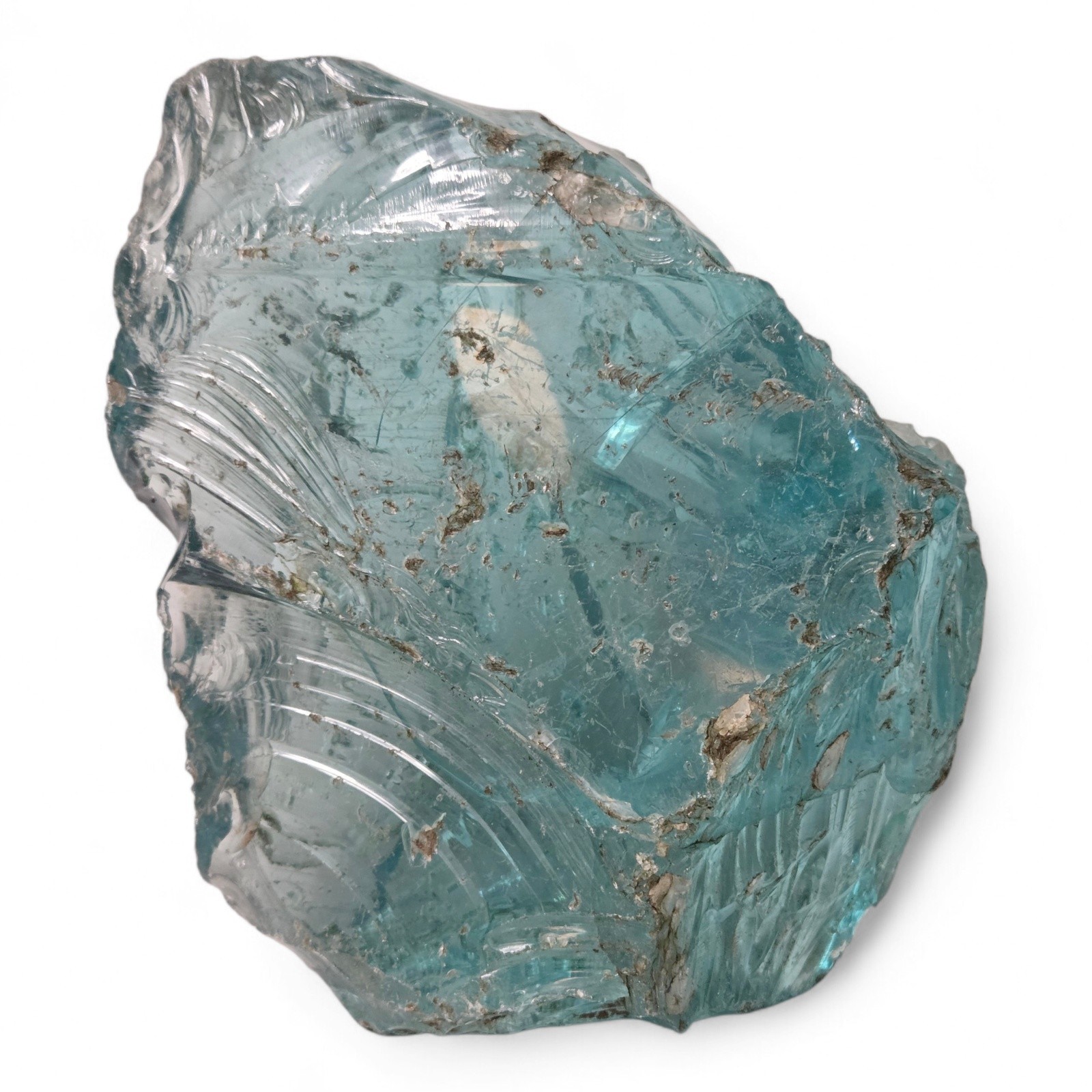 Large Aqua Slag Glass Chunk Cullet Decorative Art Glass Rock 10lb Aquarium Decor