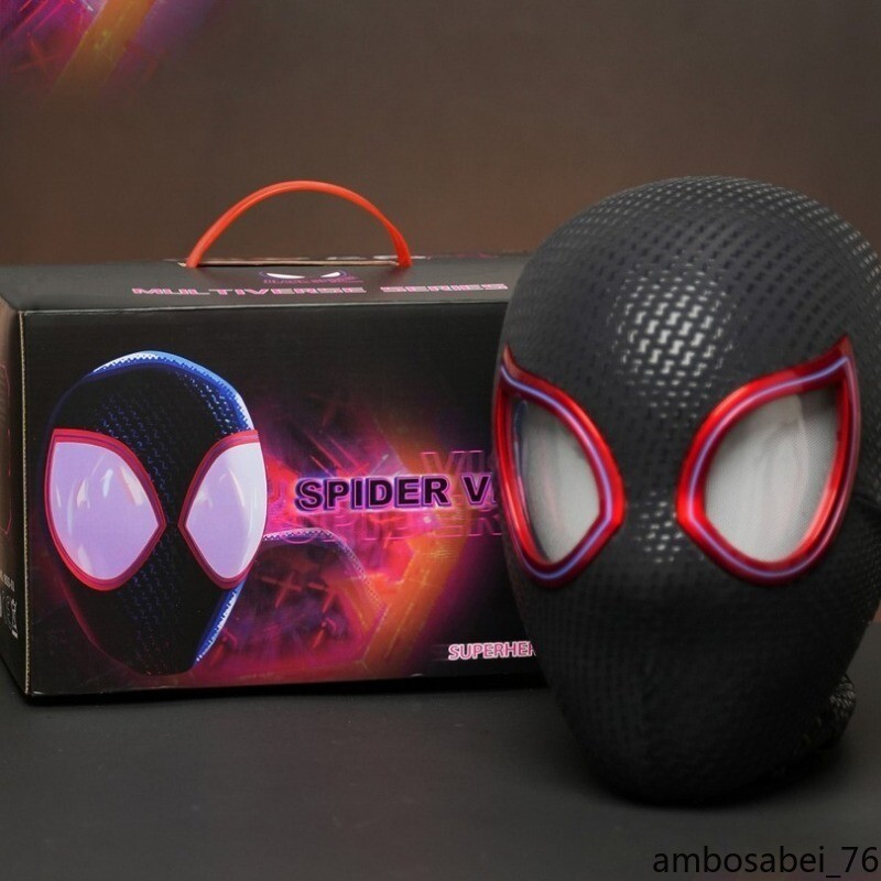 Spiderman Miles AUTO Light-up Eyes Mask Ring Remote Control Wink Gifts US Spot