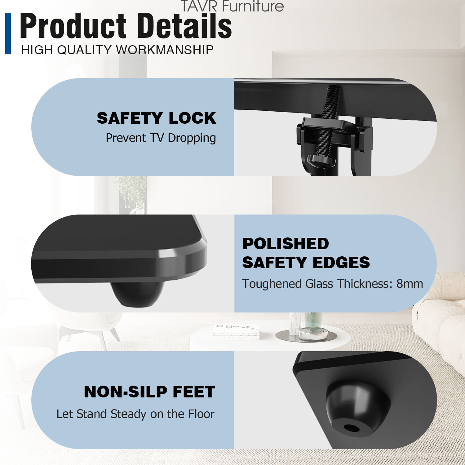 Swivel Floor TV Stand with Mount Bedroom for 32-65 inch LCD LED OLED TV