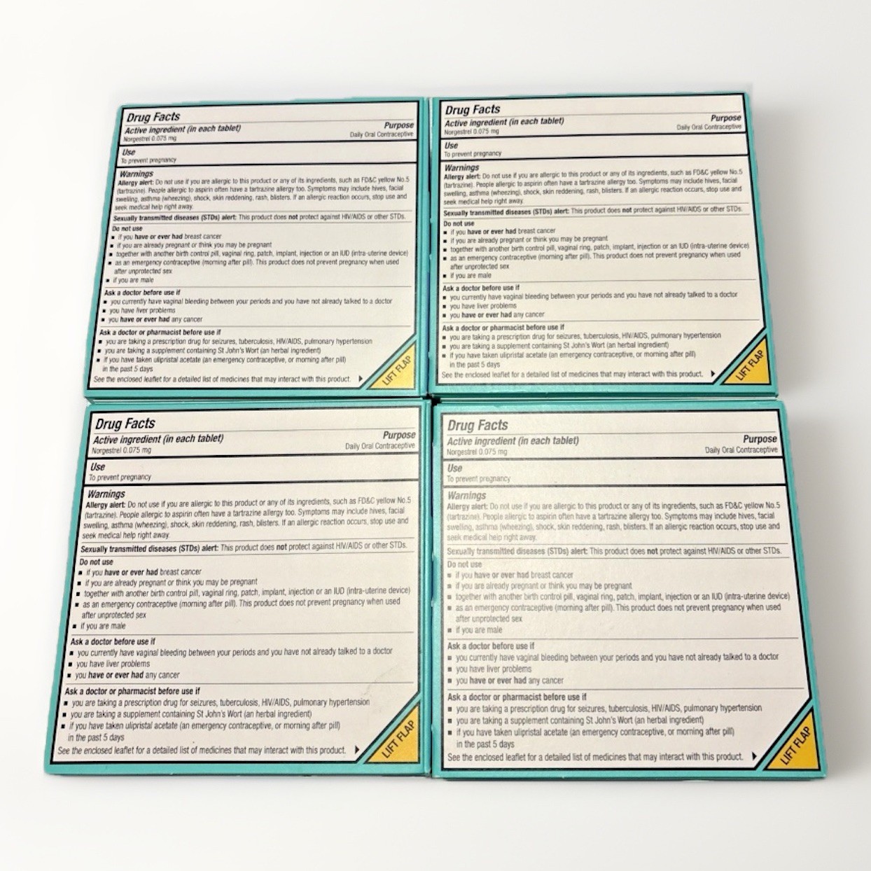 112 Day Supply Opill Norgestrel Tablets 0.075mg Daily Oral Contraceptive 12/2025