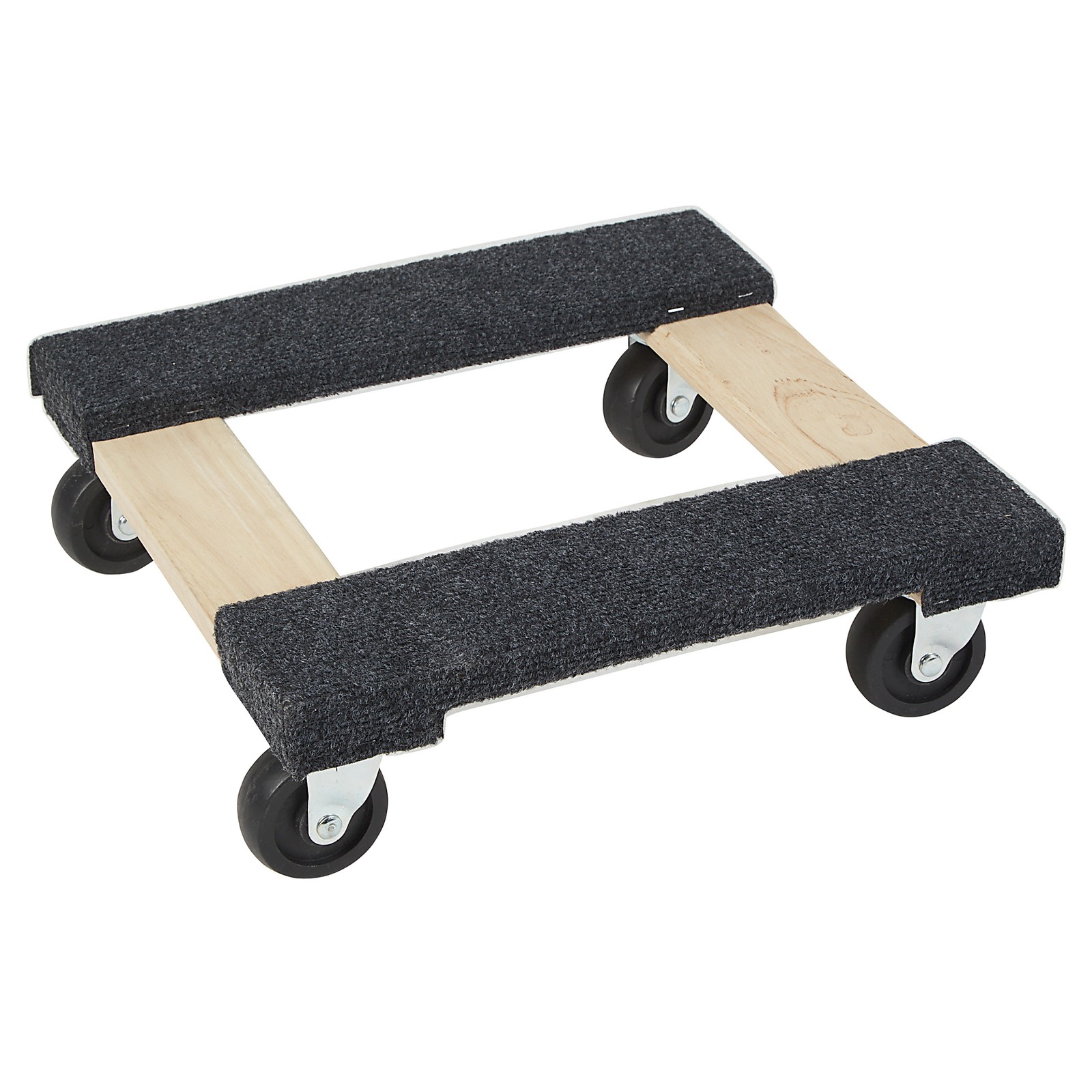 Ironton Carpeted Hardwood Carpeted Mover's Dolly, 16in.L x 16in.W, 1000-Lb.