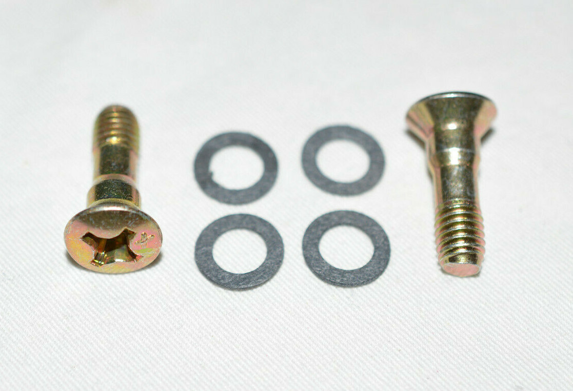 (Pair) Holley Squirter Discharge Nozzle Screws Standard Stock With Gaskets Carb
