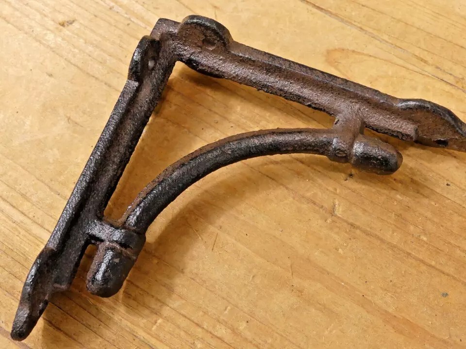 12 Shelf Brackets Corbels Wall Cast Iron SMALL Rustic Farmhouse 4 3/8" X 4 3/8"
