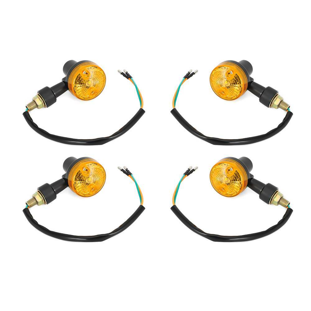 4PCS AMBER LED INDICATORS 6V TURN SIGNAL LIGHT MOTORCYCLE BLINKER LIGHTS KIT US