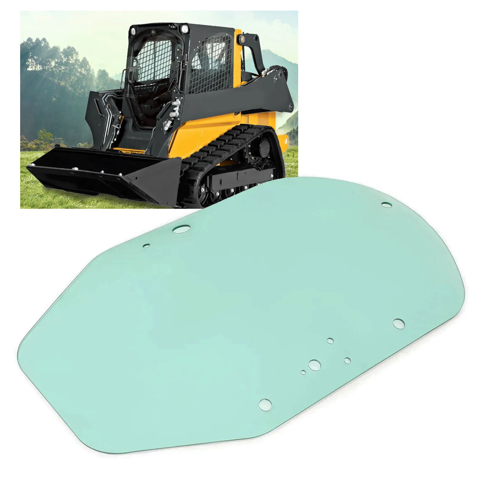 For John Deere 324G 325G 330G 331G 332G 333G Cab Door Glass Skid Steer #T344818