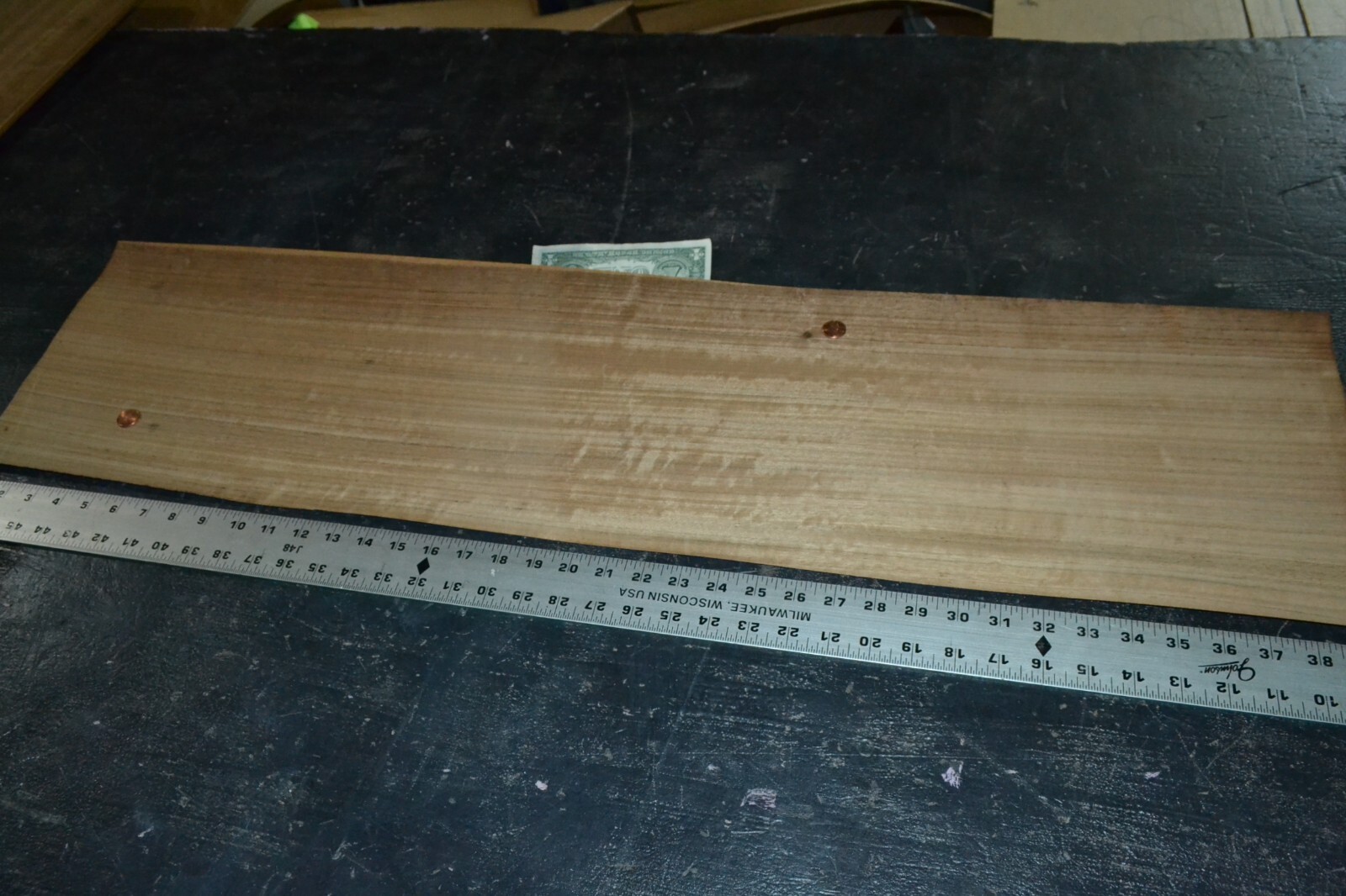 Shedua Raw Wood Veneer Sheet 9.5 x 39 inches 1/42nd BLEMISHED M4674-32