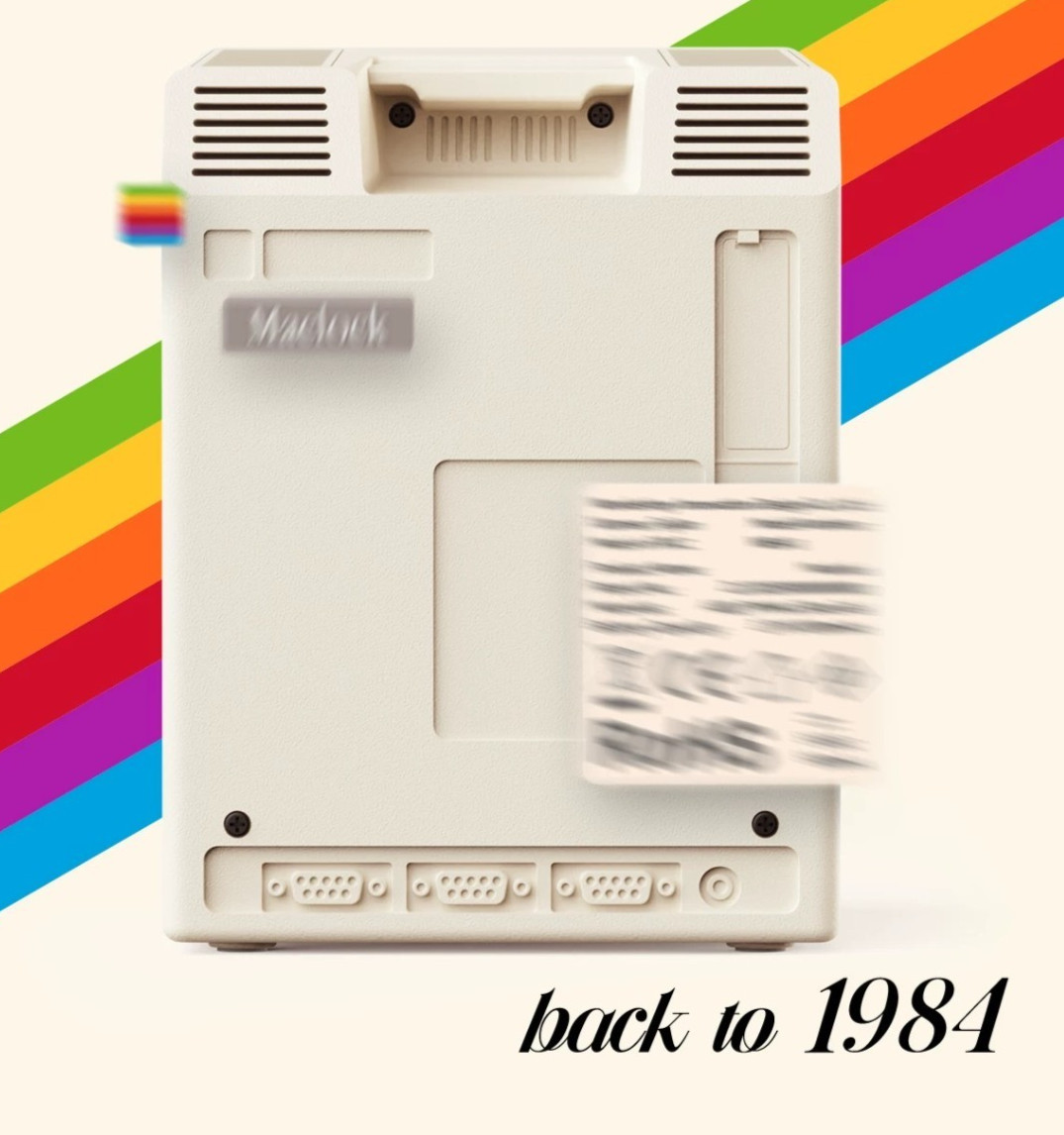 Retro Macintosh Digital Alarm Clock Maclock 80s Apple Mac Clock Rechargeable