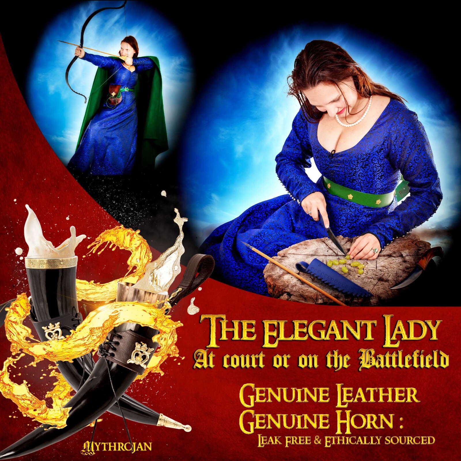 Viking Horn Mug Drinking Beer Ale Medieval Cup Game Tankard Wine Mead Mug 250 ML