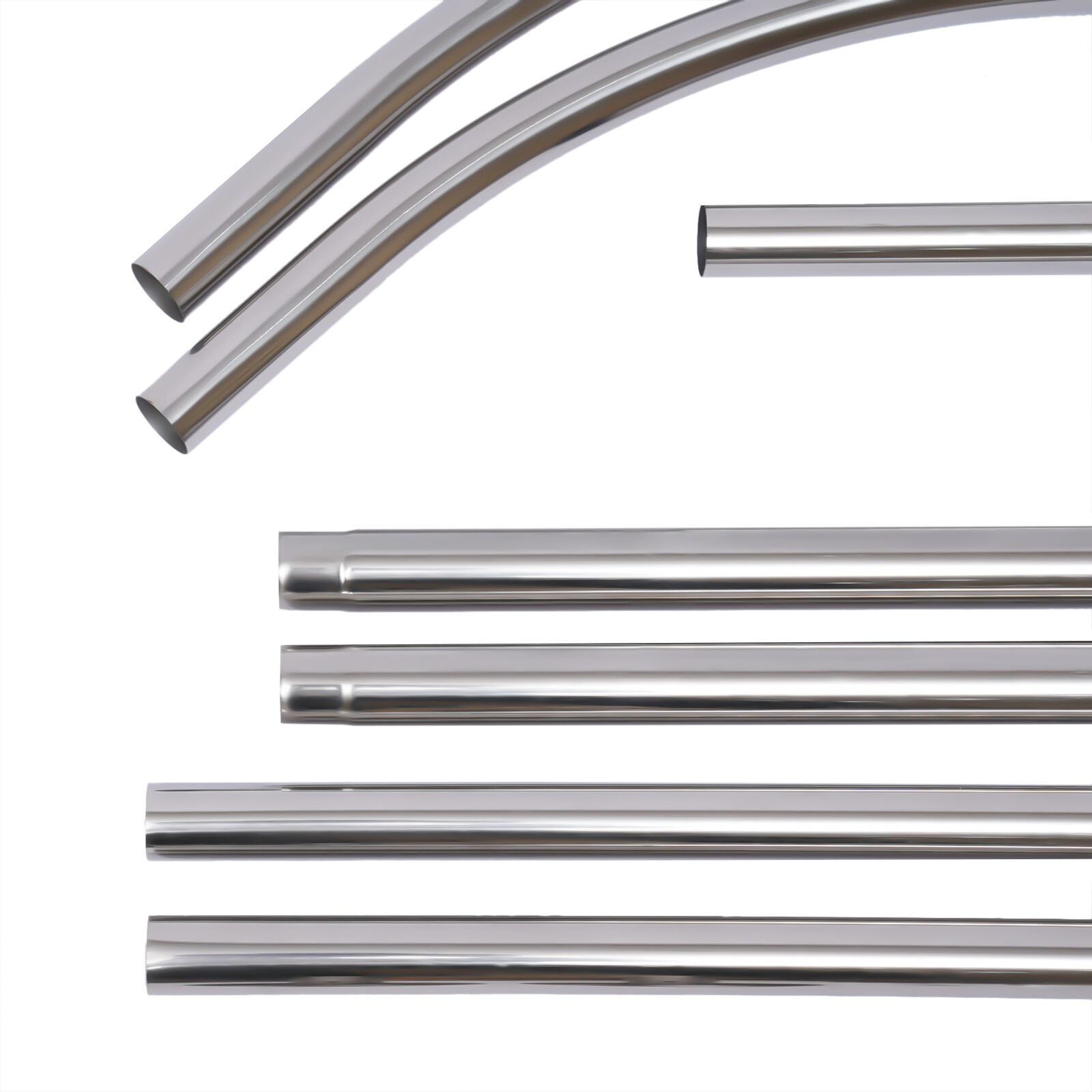 Stainless Steel Shower Curtain Rod 80-130 Cm with 9.8ft*6.6ft Curtain