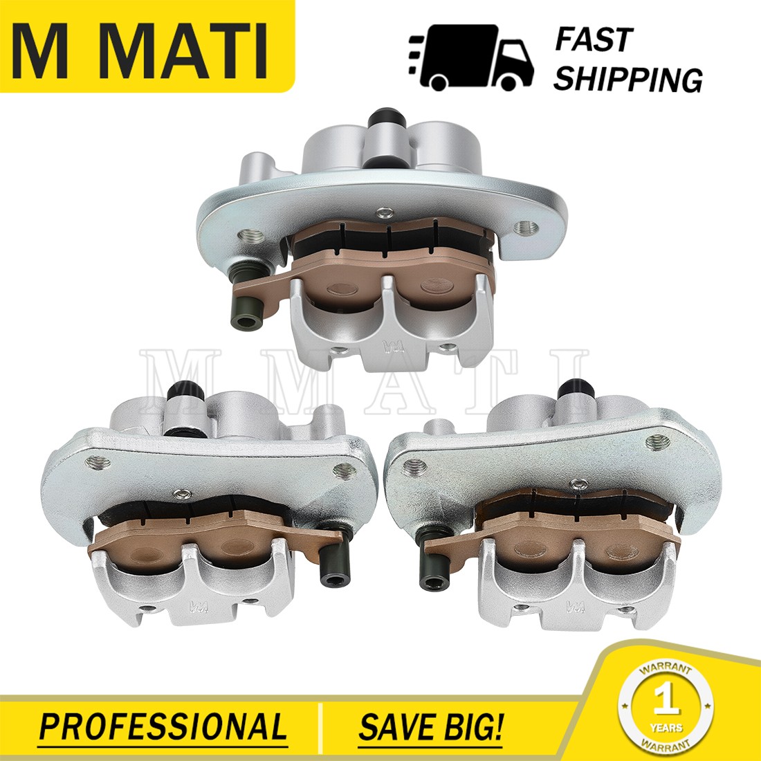 Front Left Right & Rear Brake Calipers for Cam-Am Commander 800 1000 2011-2020