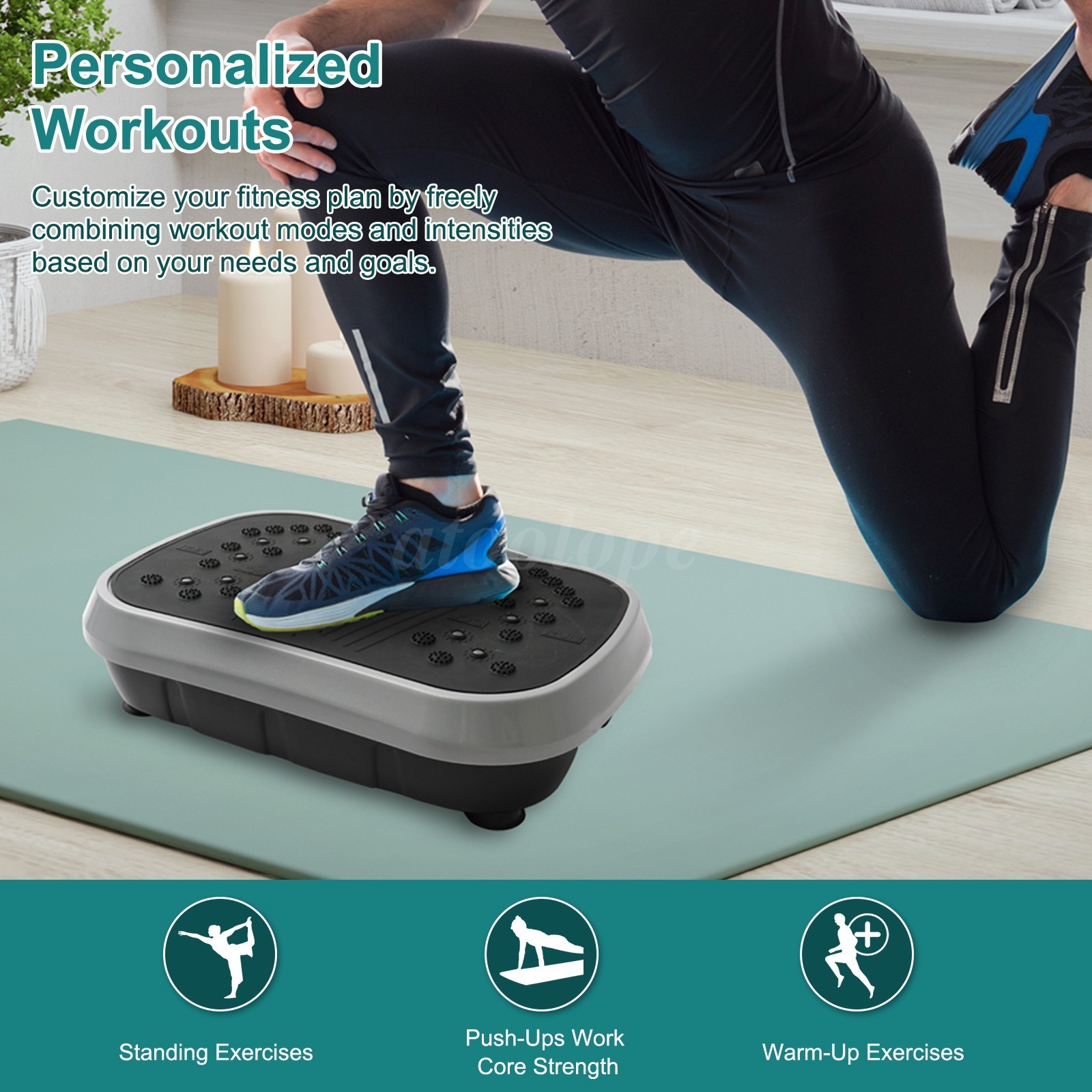 NEW Vibration Plate Exercise Machine Vibrate Platform Whole Body Workout Fitness