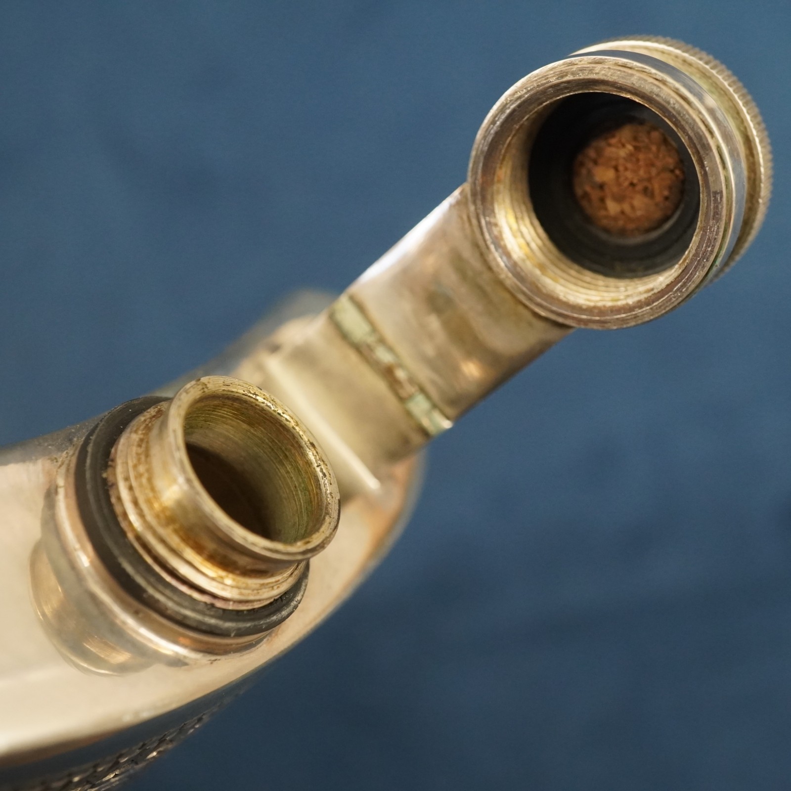 Vintage Embossed Sterling Silver Hip Flask, 196.8g - Free Shipping USA