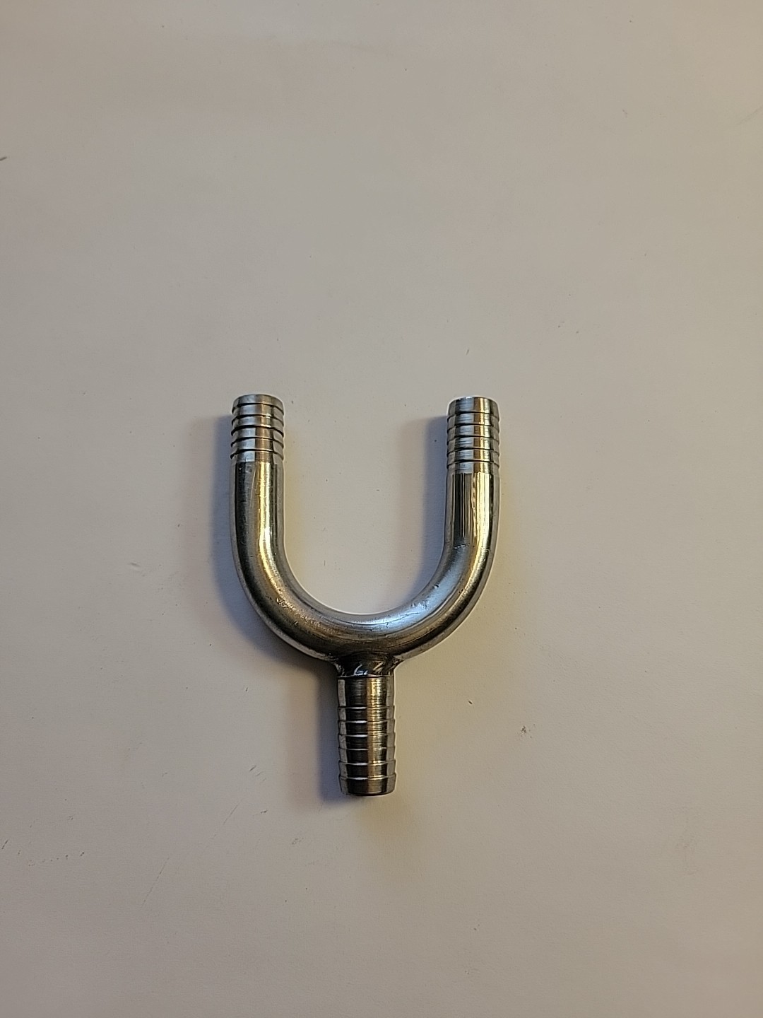 3/8 Stainless Steel  Wye "Y" Barb Fitting,  Fits 3/8" ID Tubing