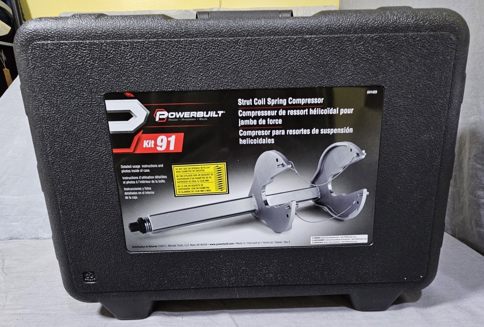 Powerbuilt Strut Coil Spring Compressor Kit 91 641429 New Sealed