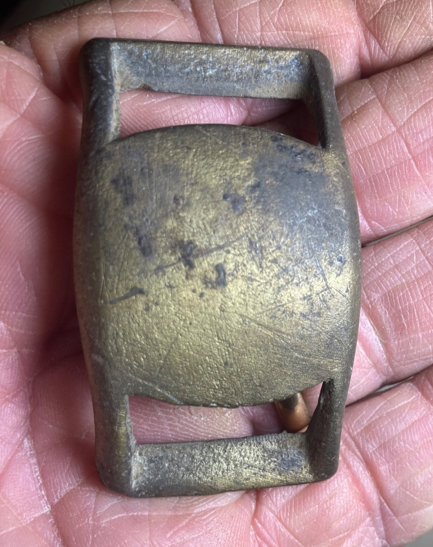 Larger unknown brass buckle dated 1875?-Found Ft Bayard New Mexico area