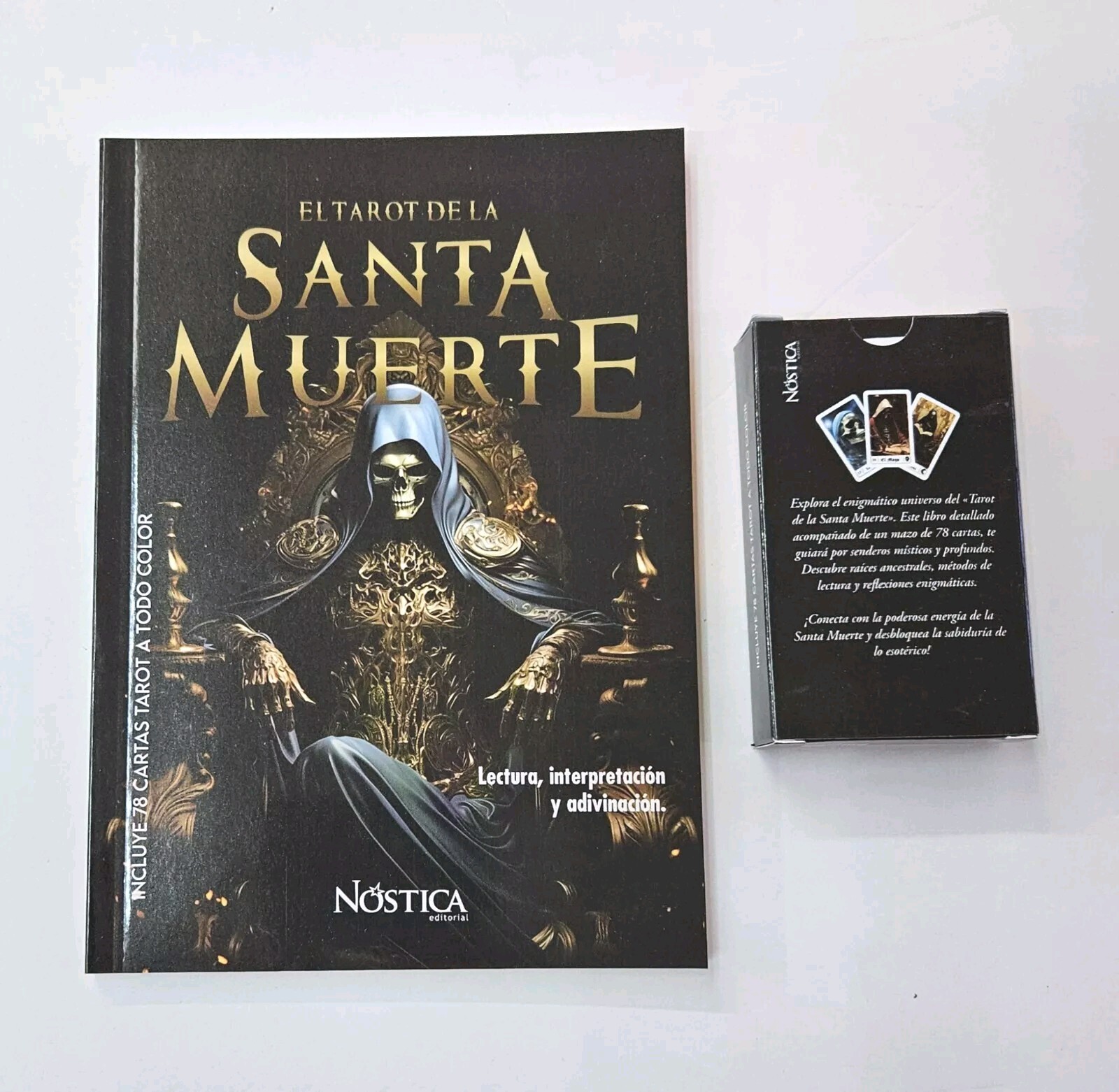 TAROT SANTA MUERTE ORIGINAL 78 CARTAS Y LIBRO INCLUIDO ON SALE NEW SPANISH