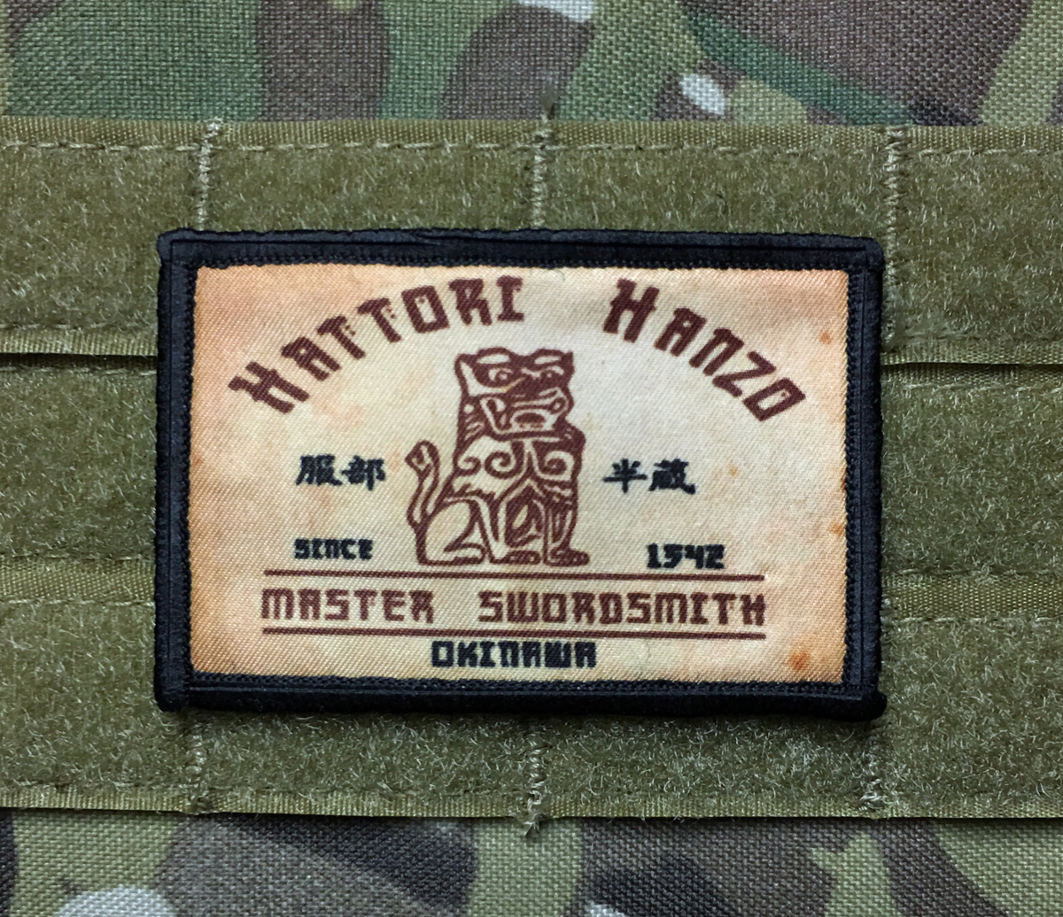 Kill Bill Hattori Hanzo Morale Patch Tactical Military Army USA Flag Hook Badge